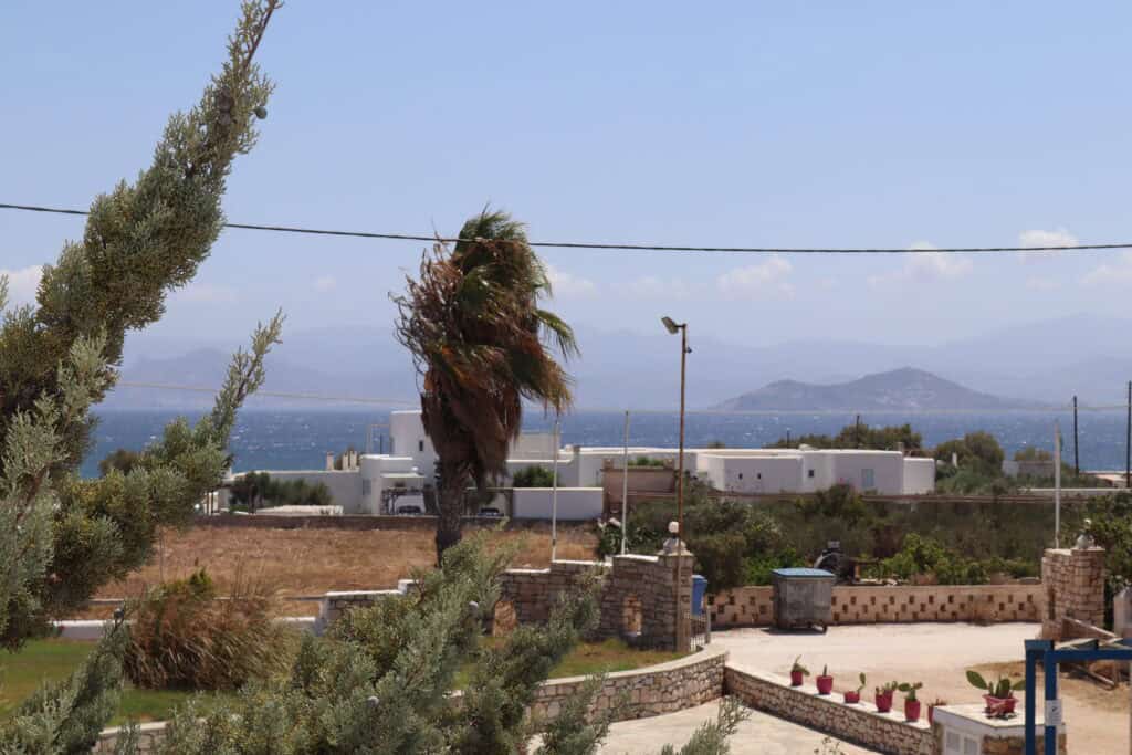 Sea-view balcony of Aegean Grand Apartment in Ambelas Paros