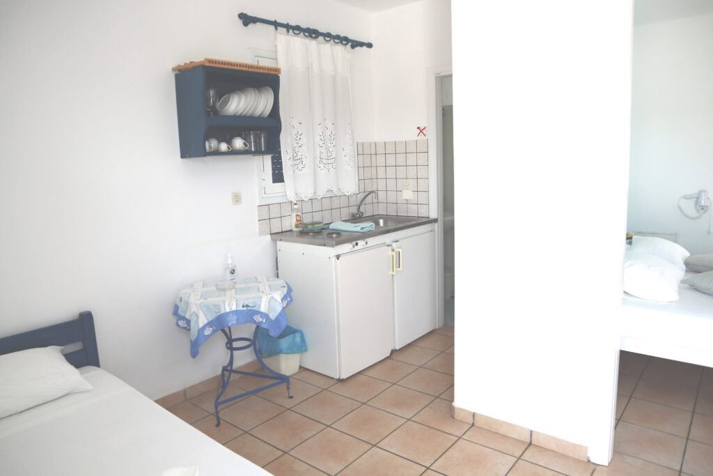 Cozy small kitchenette in Aegean Grand Apartment Ambelas Paros