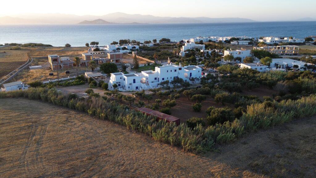 Seafront hotel in Paros near Naoussa overlooking Ambelas beach