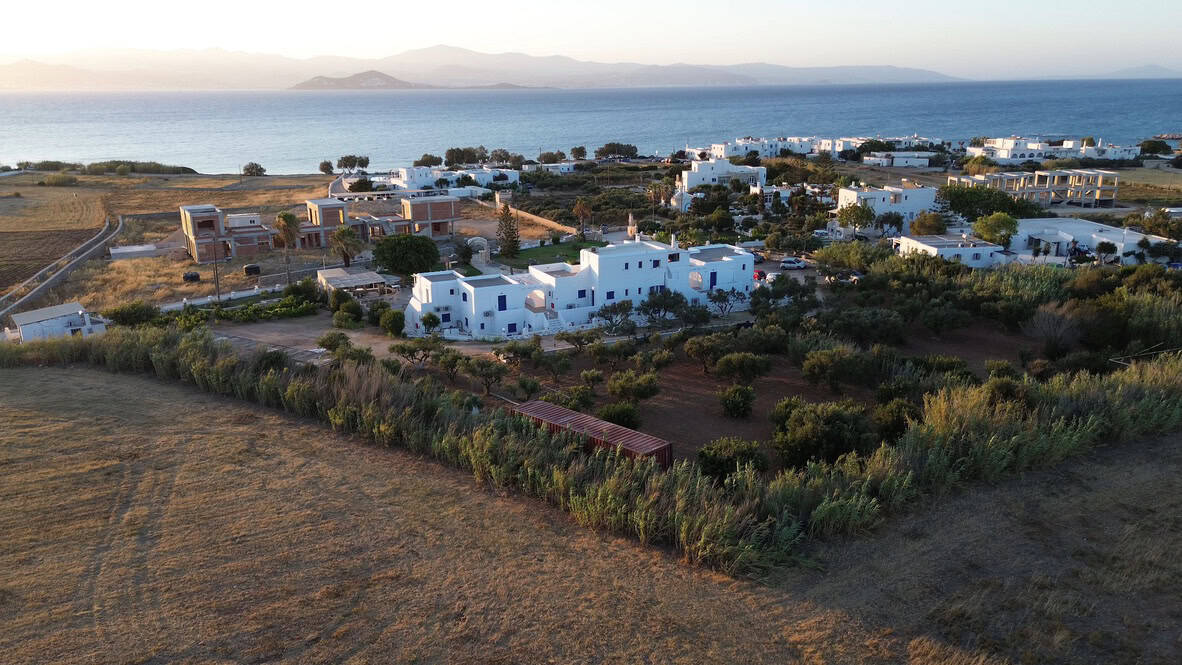 Seafront hotel in Paros near Naoussa overlooking Ambelas beach