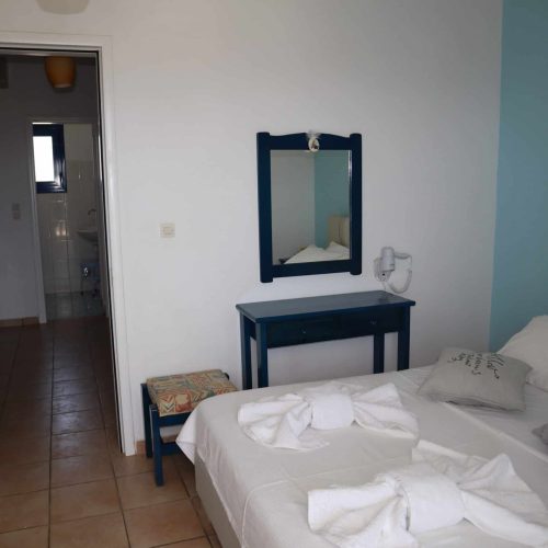 Double bed bedroom in Aegean Grand Apartment Ambelas Paros