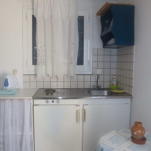 Small kitchenette sink area in Aegean Grand Apartment Ambelas Paros