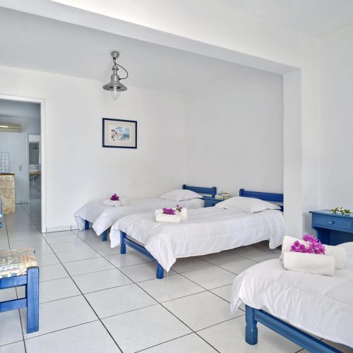 Family apartment Ambelas Paros - spacious bedroom with double bed